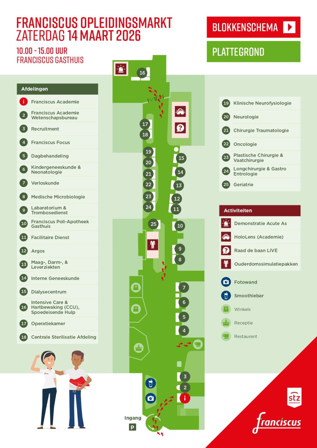 Plattegrond opleidingsmarkt Franciscus 