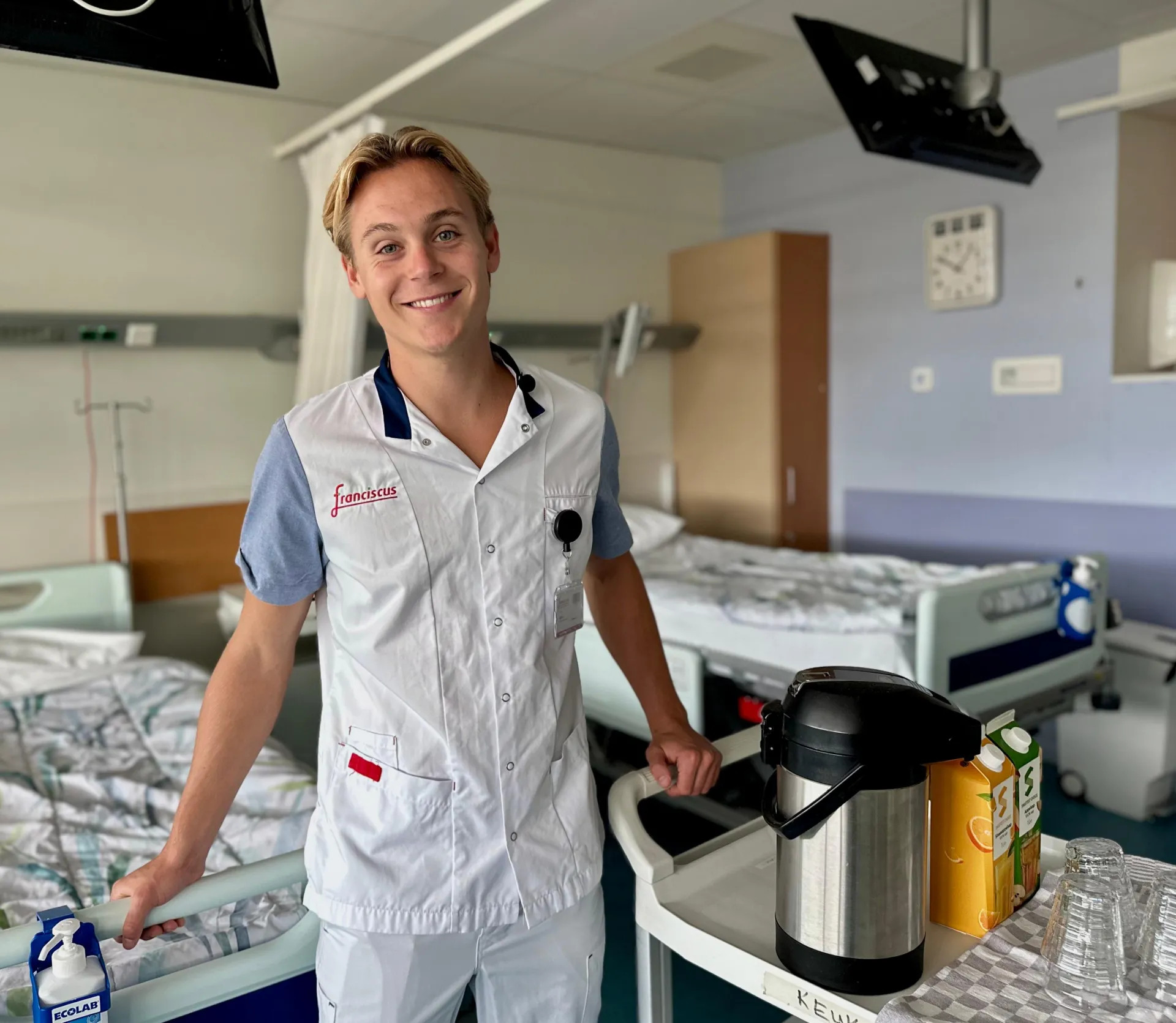 Student fysiotherapie en afdelingsassistent Niels